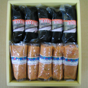 紅鮭昆布巻と紅鮭のれんのセット